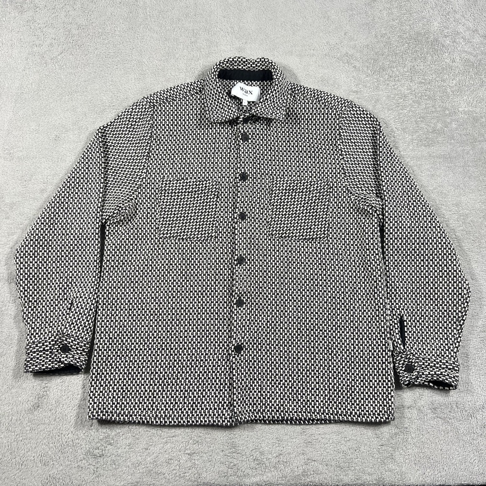 Wax London Whiting Overshirt Shacket Shirt Mens Large Flannel Plaid Button Up